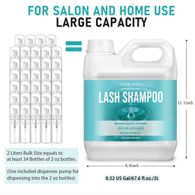 TWILASH BY DLY dispenser pump attached for controlled, mess-free use
