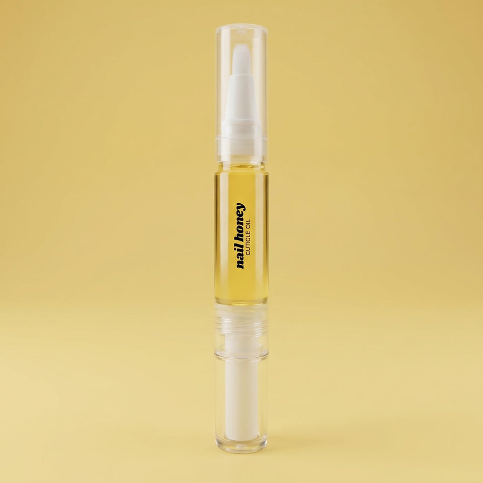Twinkled T Nail Honey front packaging showing pen and label, easy travel benefit