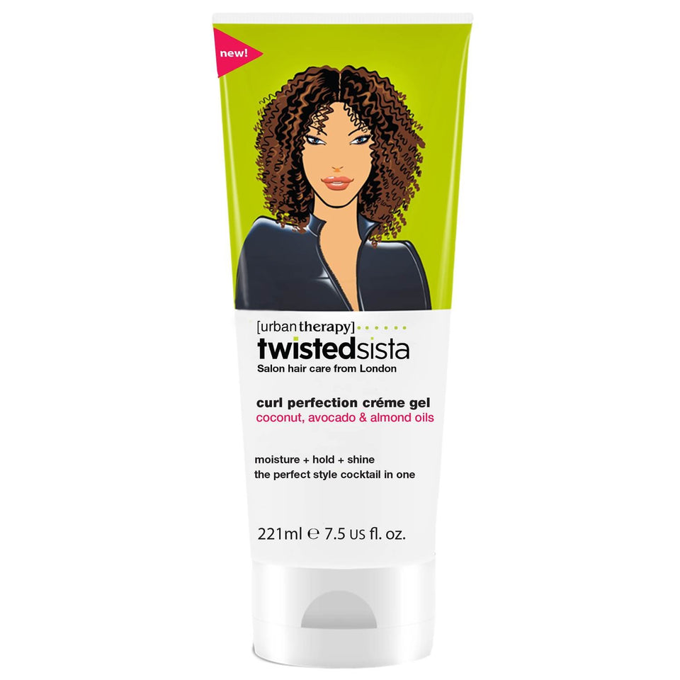 Twisted Sista front jar showing label and curl-defining formula benefit