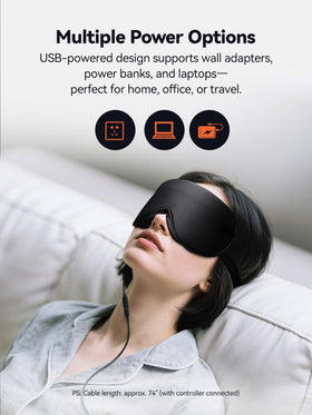 TWLGFR mask on nightstand with charger showing bedtime convenience