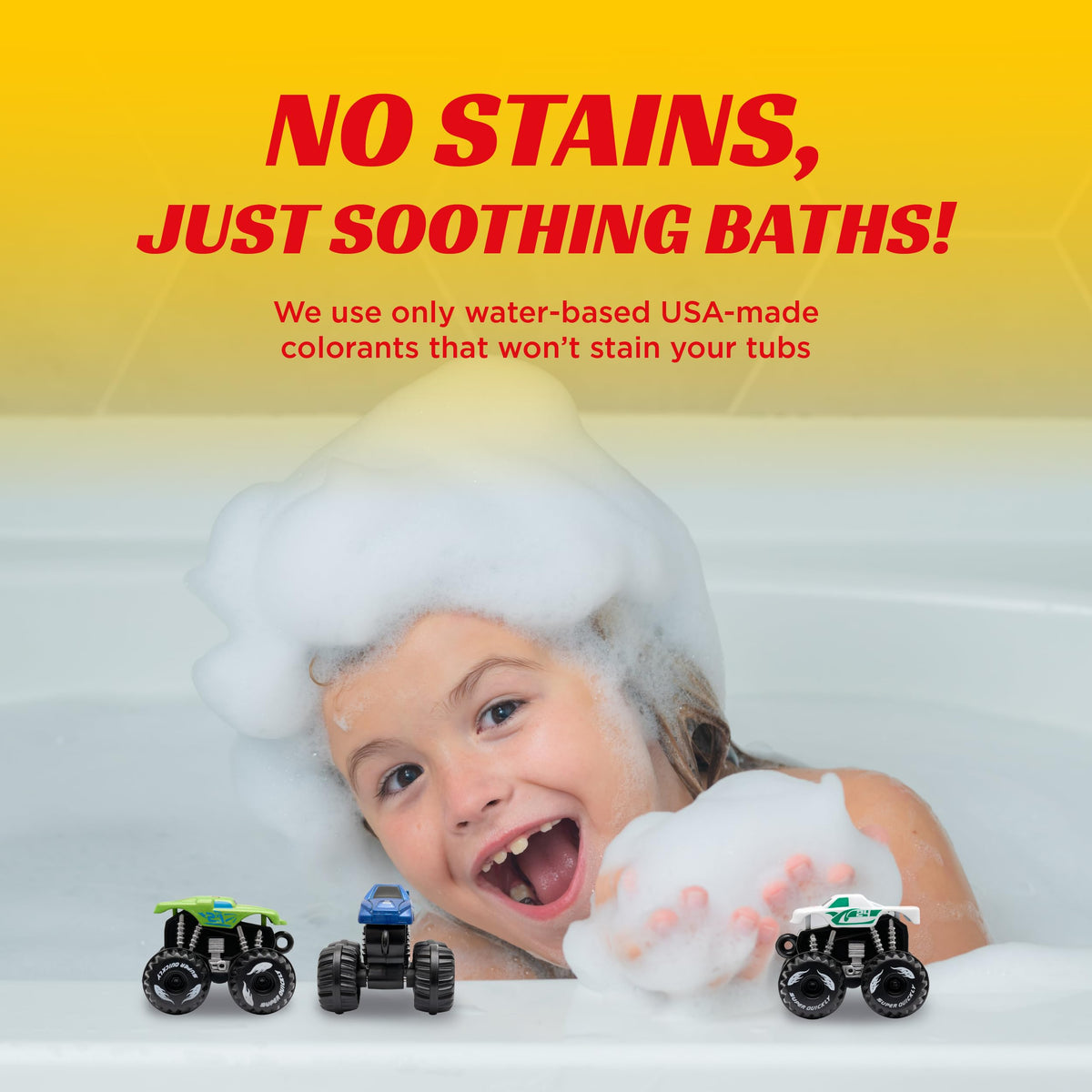 Two Sisters child enjoying bath with fizzing bomb and joyful playtime