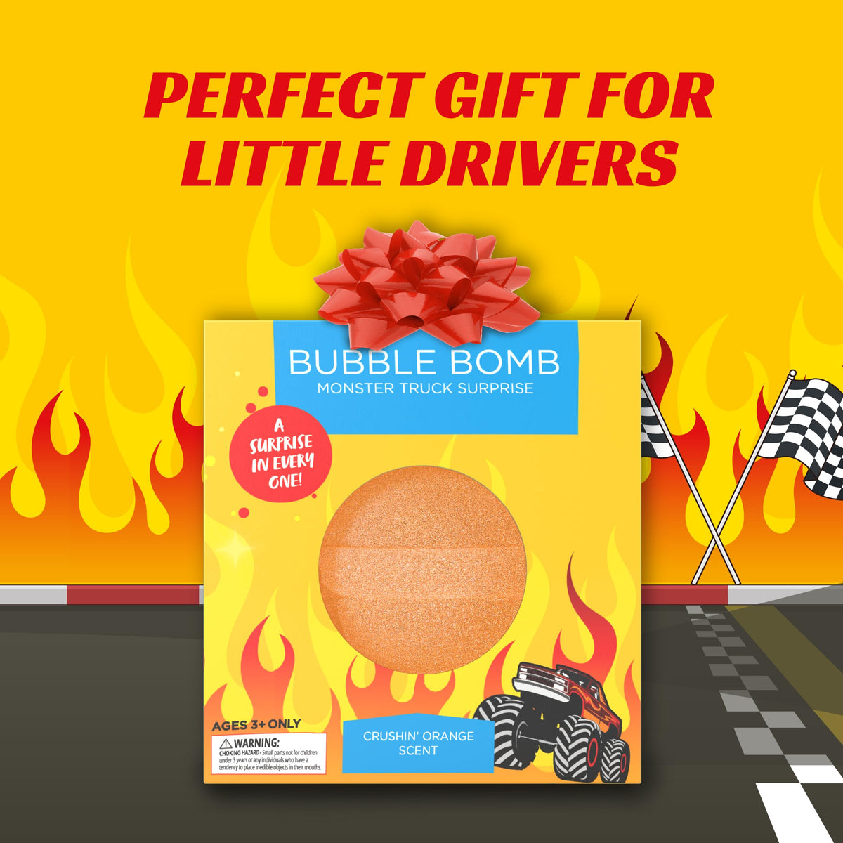 Two Sisters gift-styled bath bomb and mini truck ideal for party presents