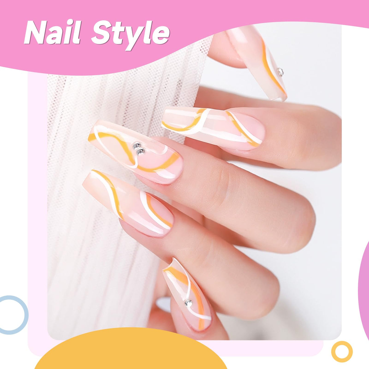 TWOEIGHT row of painted nail tips displaying 12 colors for easy color selection