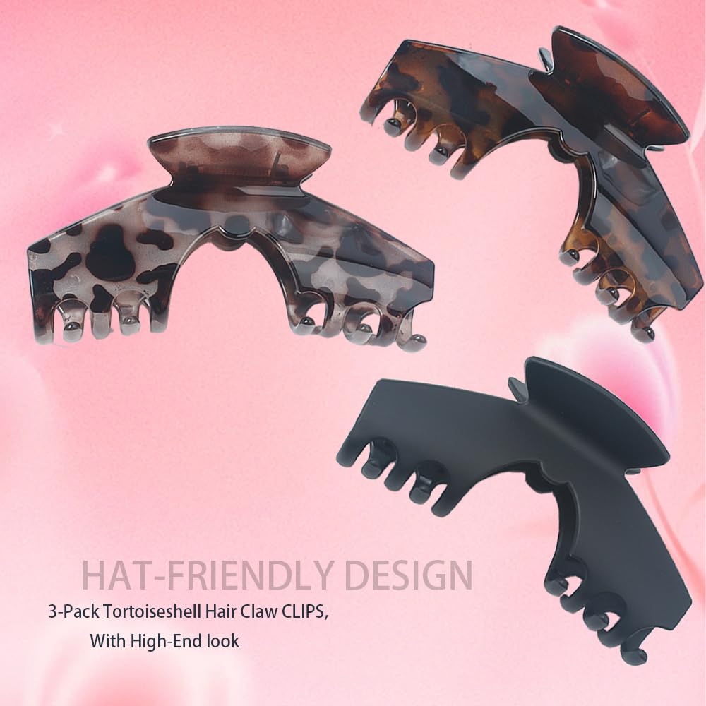 Twoheadpig three-clip set laid flat, versatile styling options for various hair