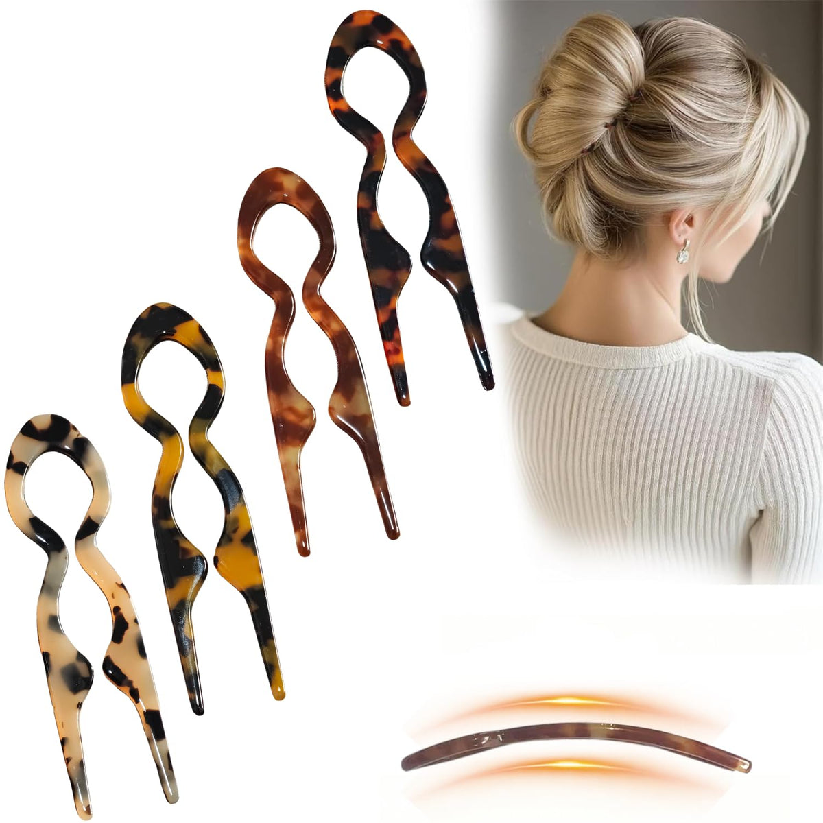 Twoheadpig front packaging showing four prestige hair pins and travel-ready convenience