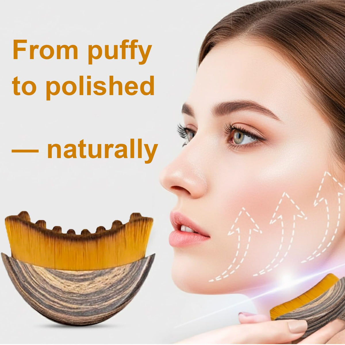 TWPER stainless steel gua sha close-up highlighting smooth edge for sculpting