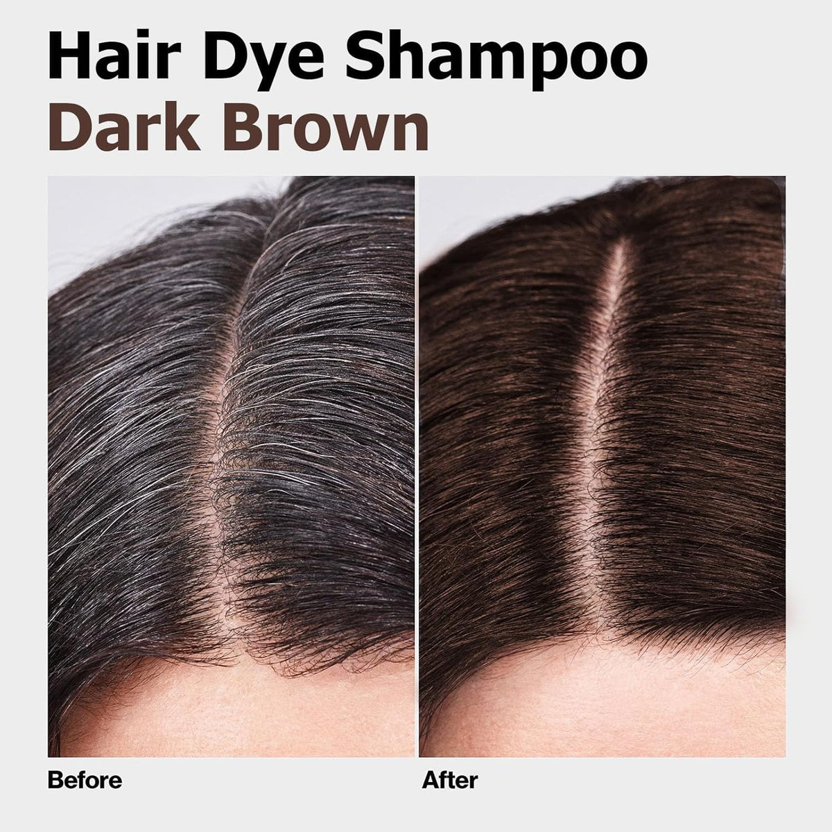 TYAYW applying dark brown shampoo with gloves demonstrating mess-free use