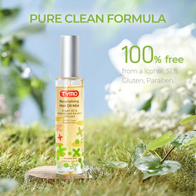TYMO sprayed onto damp hair delivering frizz control and softness