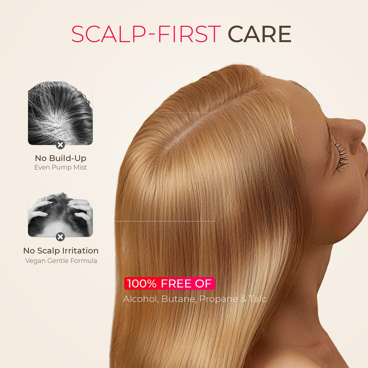 TYMO before and after volume comparison showing fuller second-day hair