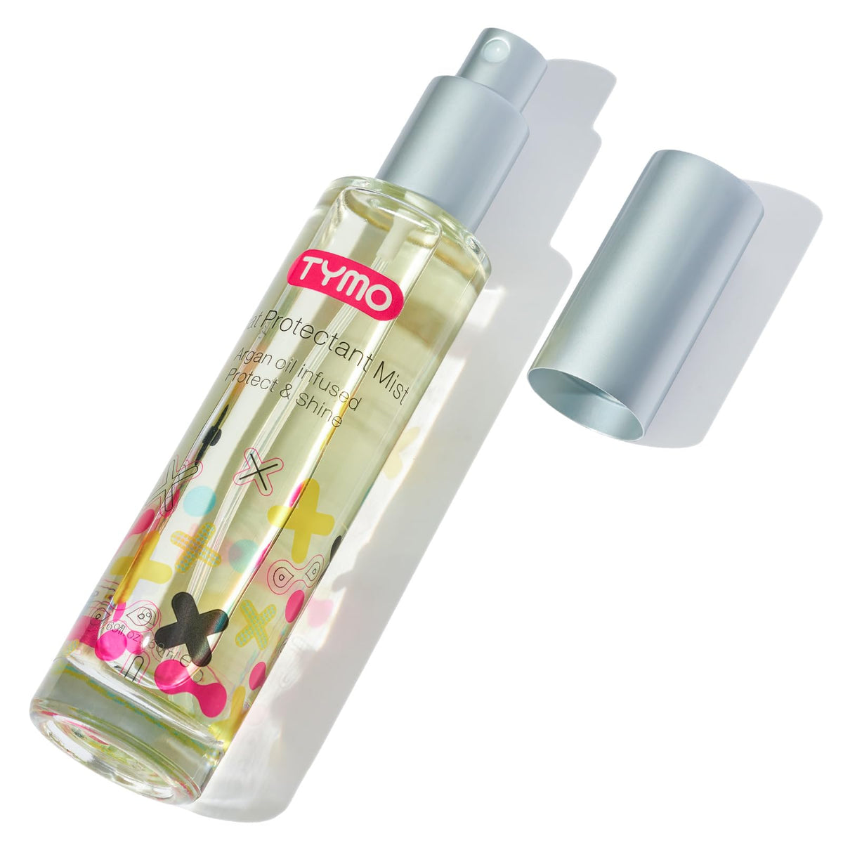 TYMO front packaging glass bottle showing premium protection benefit