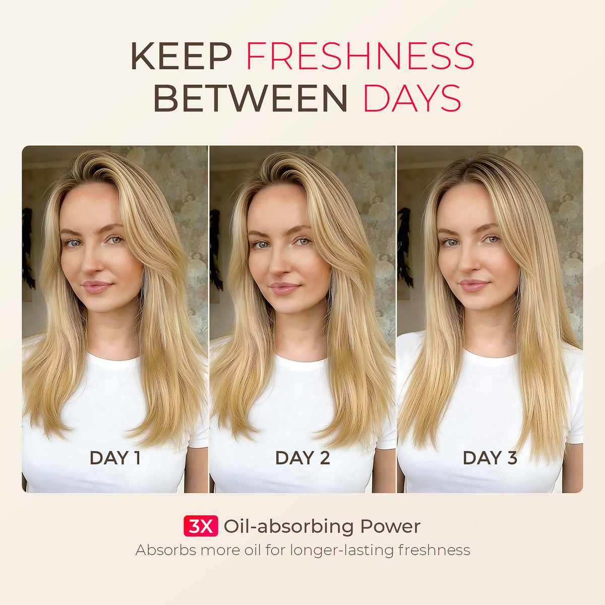 TYMO in use at roots demonstrating fast oil absorption and lift