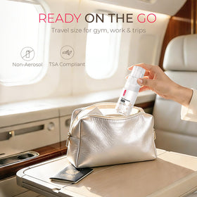 TYMO size comparison next to hand to show travel-friendly convenience