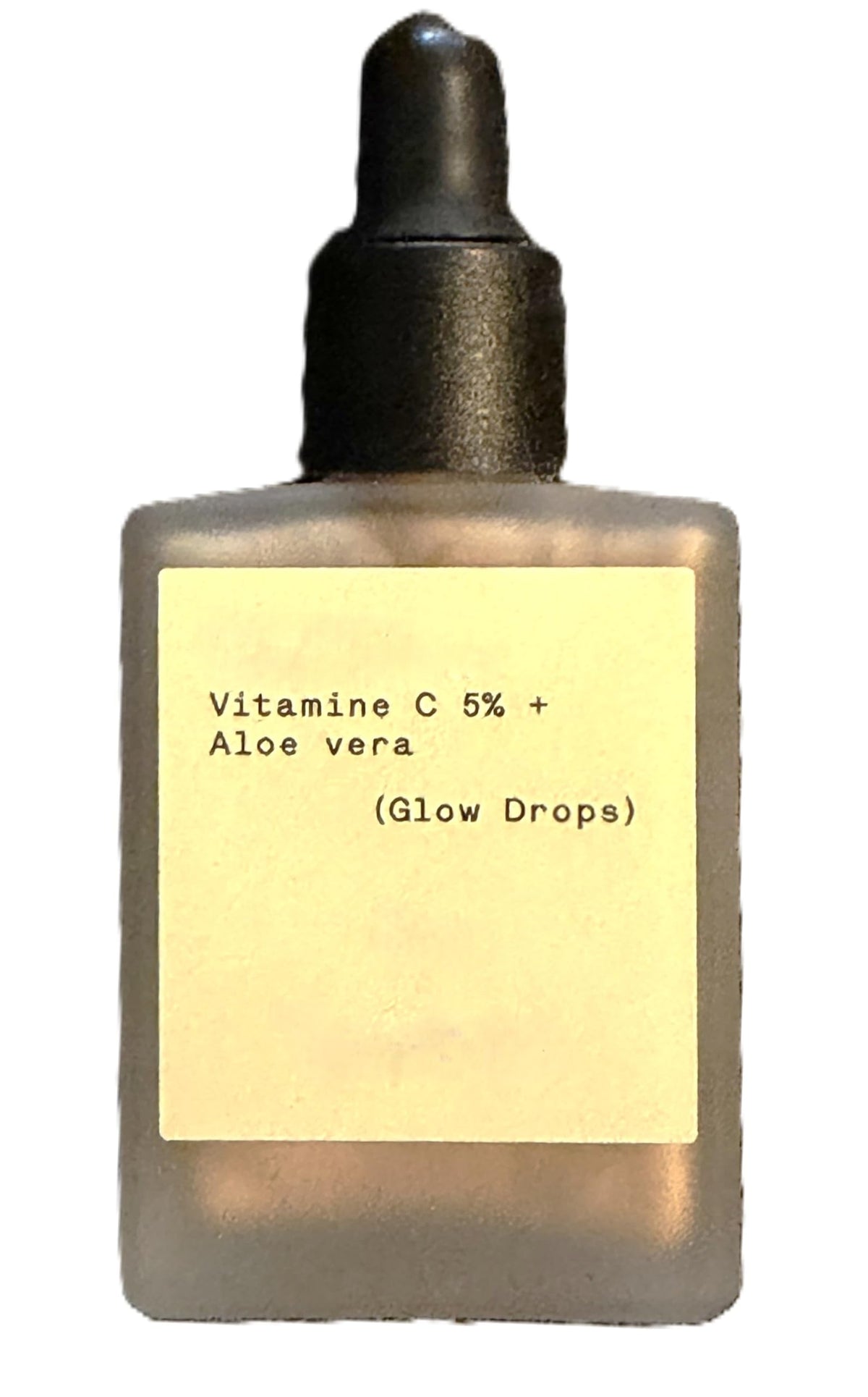 Typology Glow Drops front bottle showing clean packaging and benefits