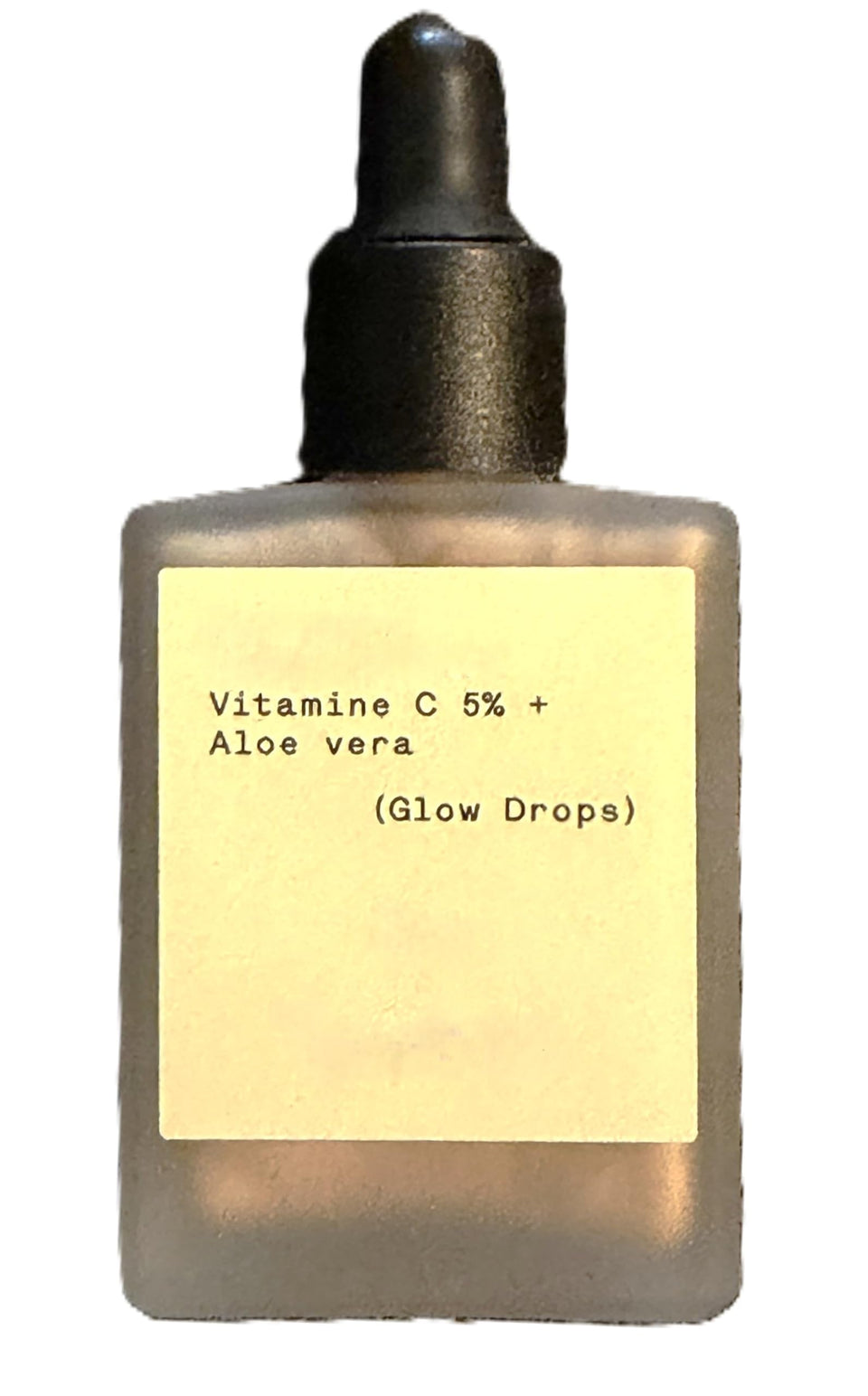 Typology Glow Drops front bottle showing clean packaging and benefits