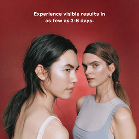 U Beauty before and after skin texture showing smoother, brighter complexion