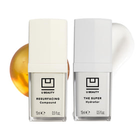 U Beauty duo front packaging showing both bottles and benefits