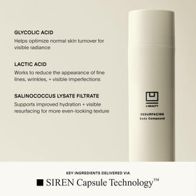 U Beauty serum applied to arm demonstrating visible smoothing and even application