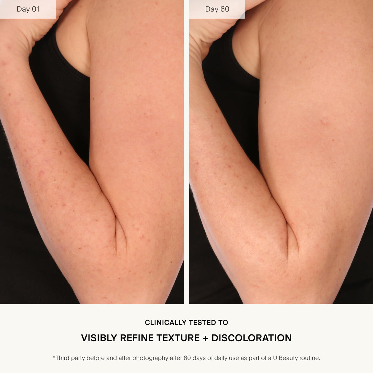 U Beauty texture close-up highlighting smooth serum consistency for fast absorption