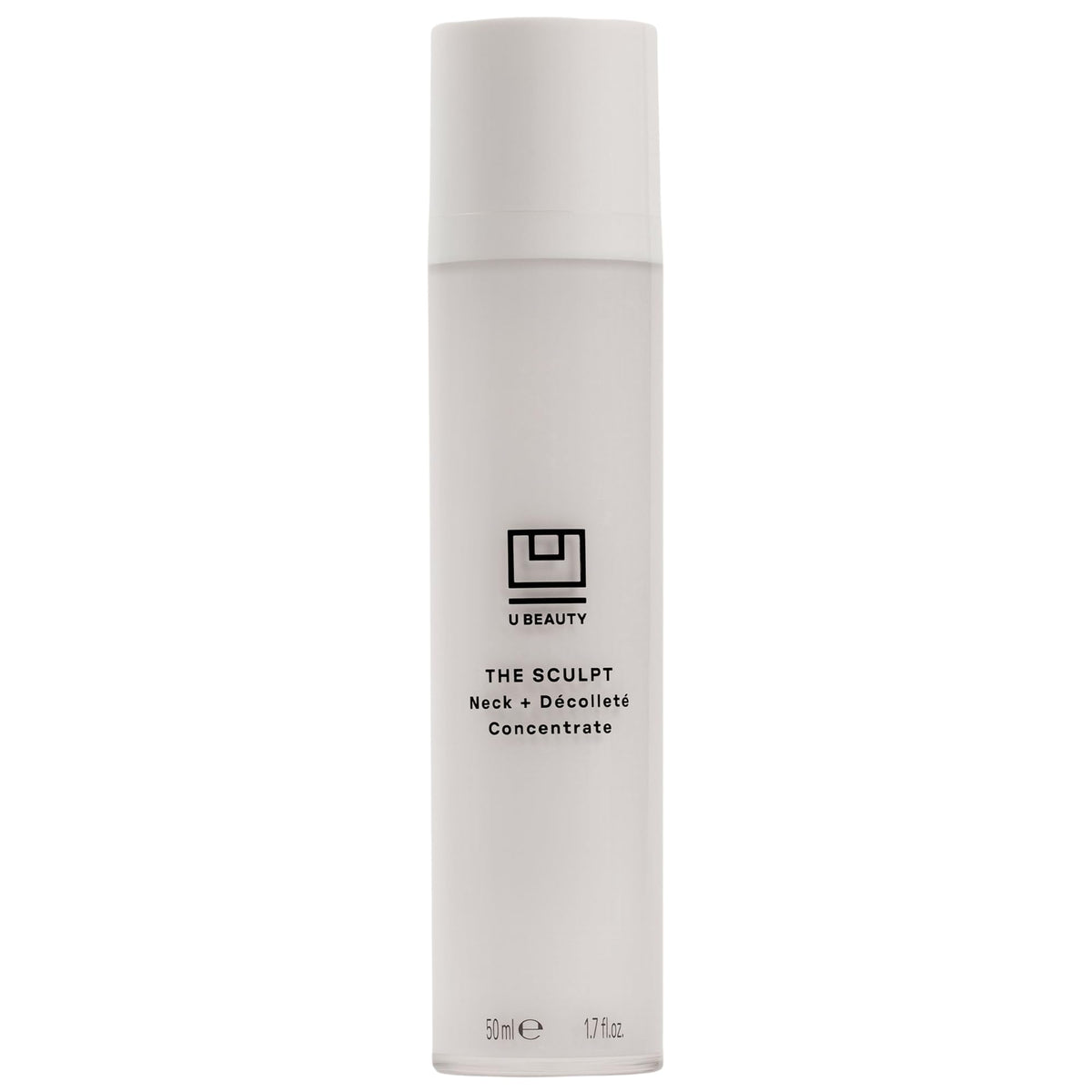 U Beauty product front packaging showing elegant bottle and benefit