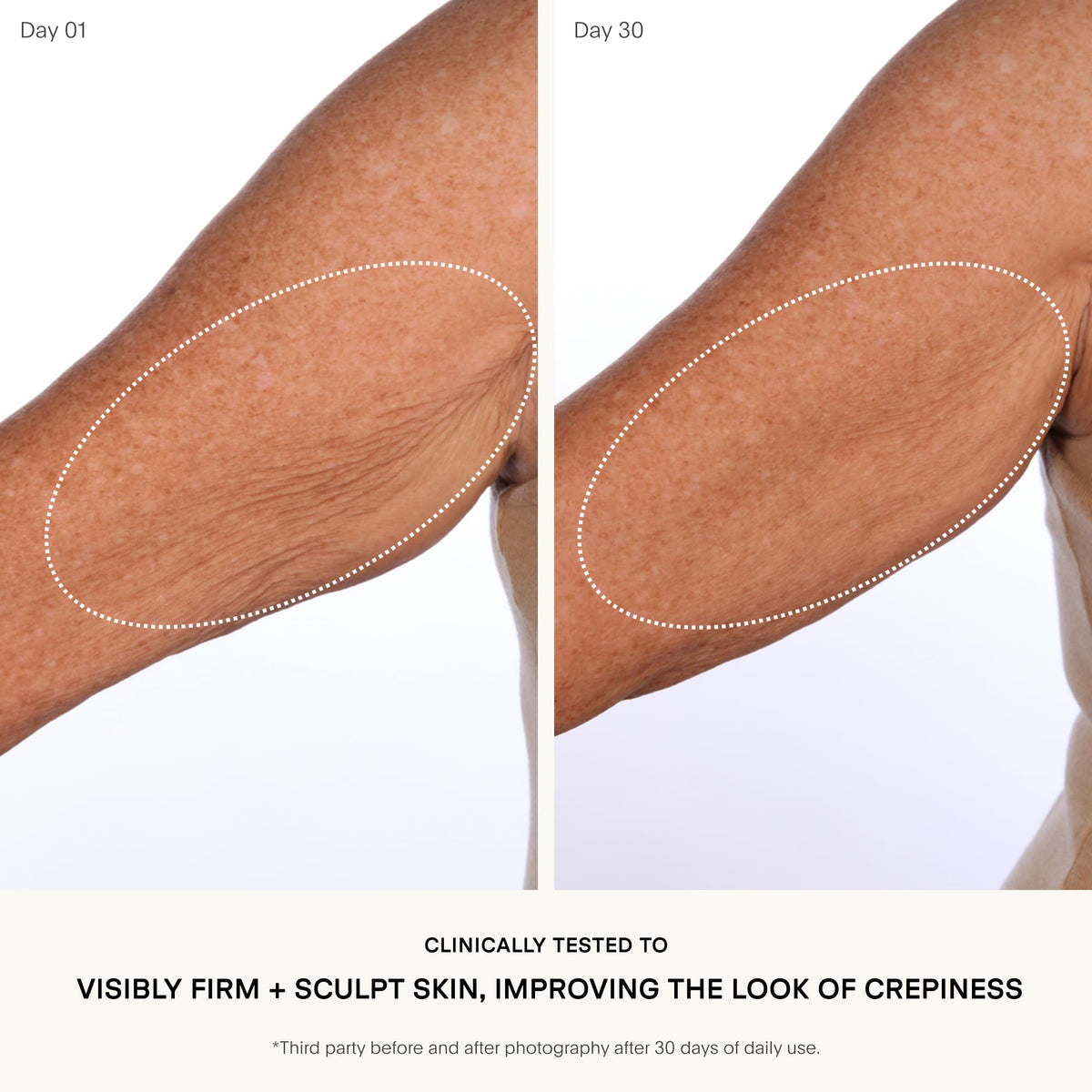 U Beauty label close-up highlighting active ingredients and formulation benefits on packaging