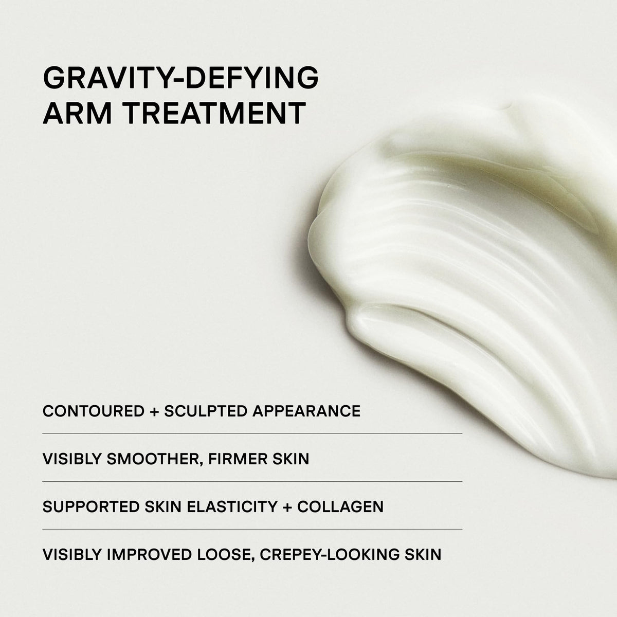 U Beauty cream dispensing from pump illustrating smooth, fast-absorbing texture and ease of use
