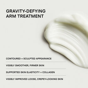U Beauty cream dispensing from pump illustrating smooth, fast-absorbing texture and ease of use