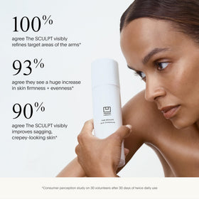 U Beauty product texture spread on skin showing lightweight finish and immediate smoothing benefit