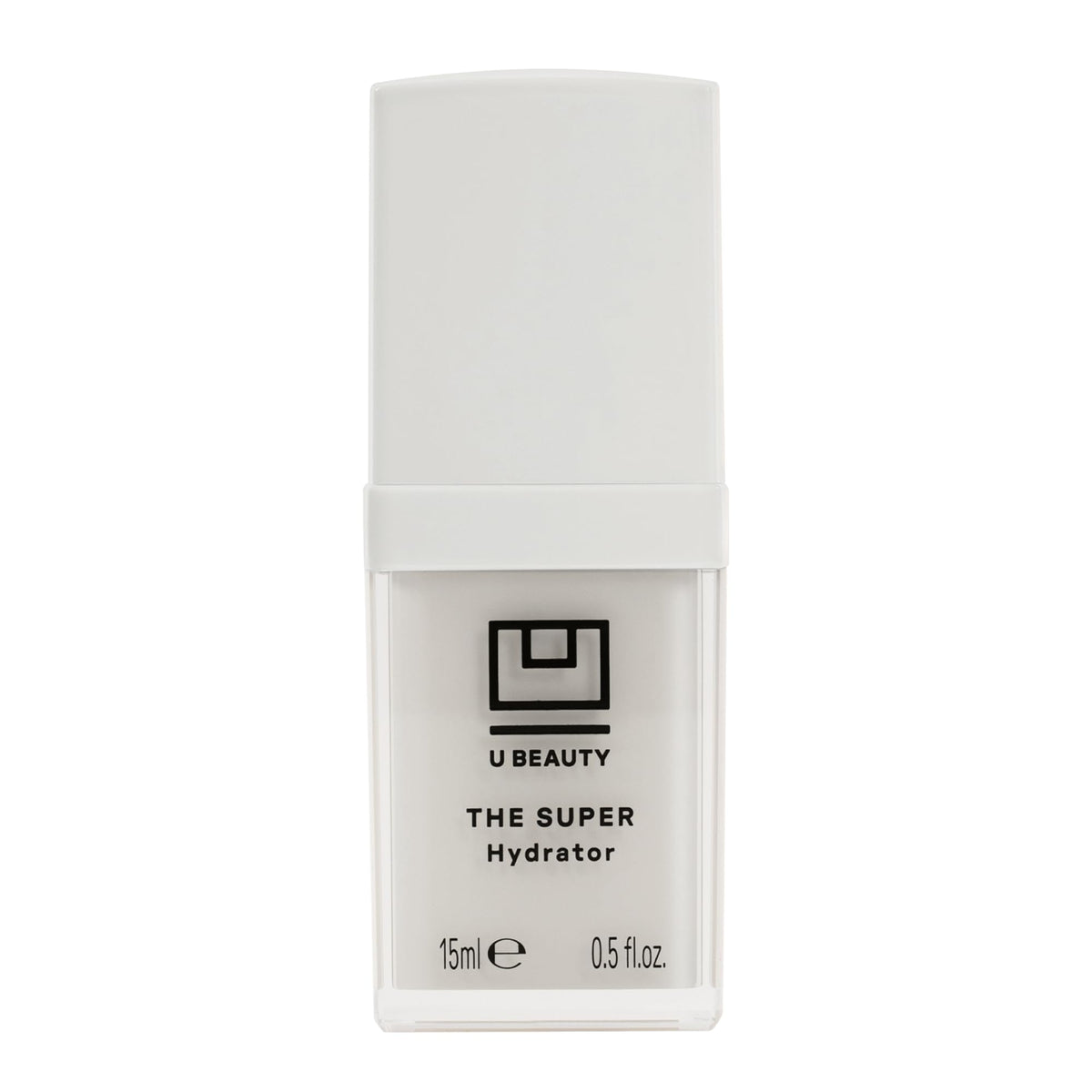U Beauty front jar view showing compact packaging and elegant design benefit: travel-ready hydration