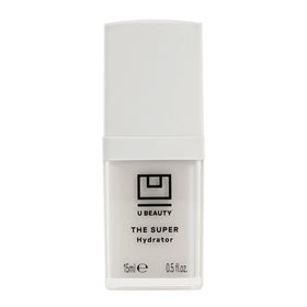 U Beauty front jar view showing compact packaging and elegant design benefit: travel-ready hydration