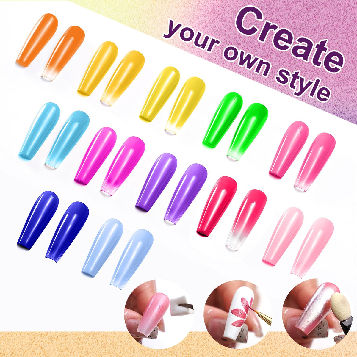U-Shinein chrome powder combined with gel for mirror-like shine and striking finishes