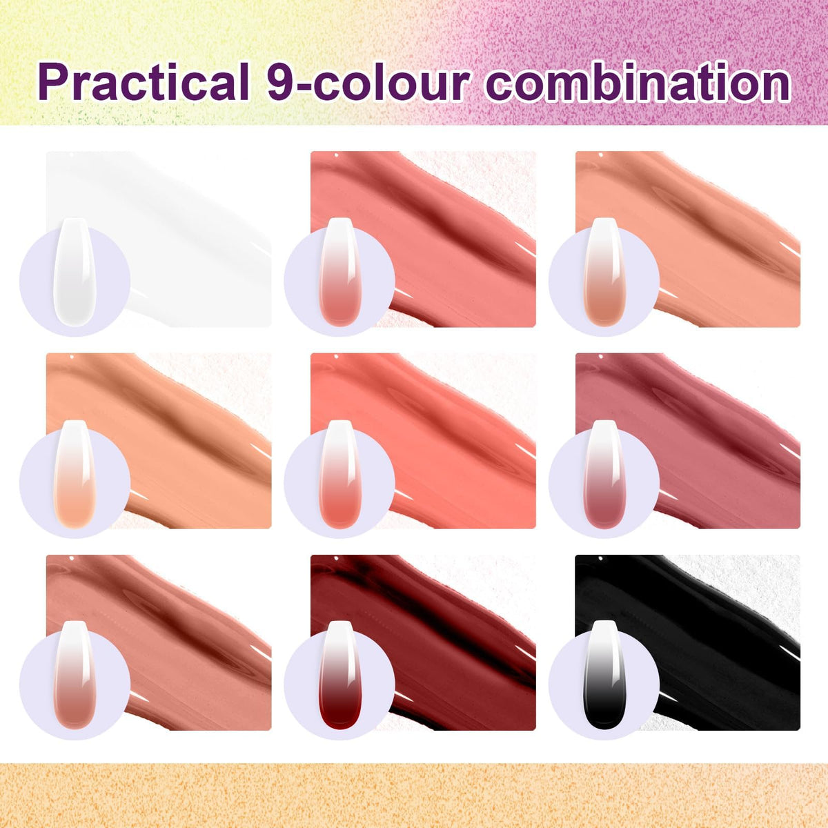 U-Shinein gel palette close-up showing thick pigmented texture for smooth blending