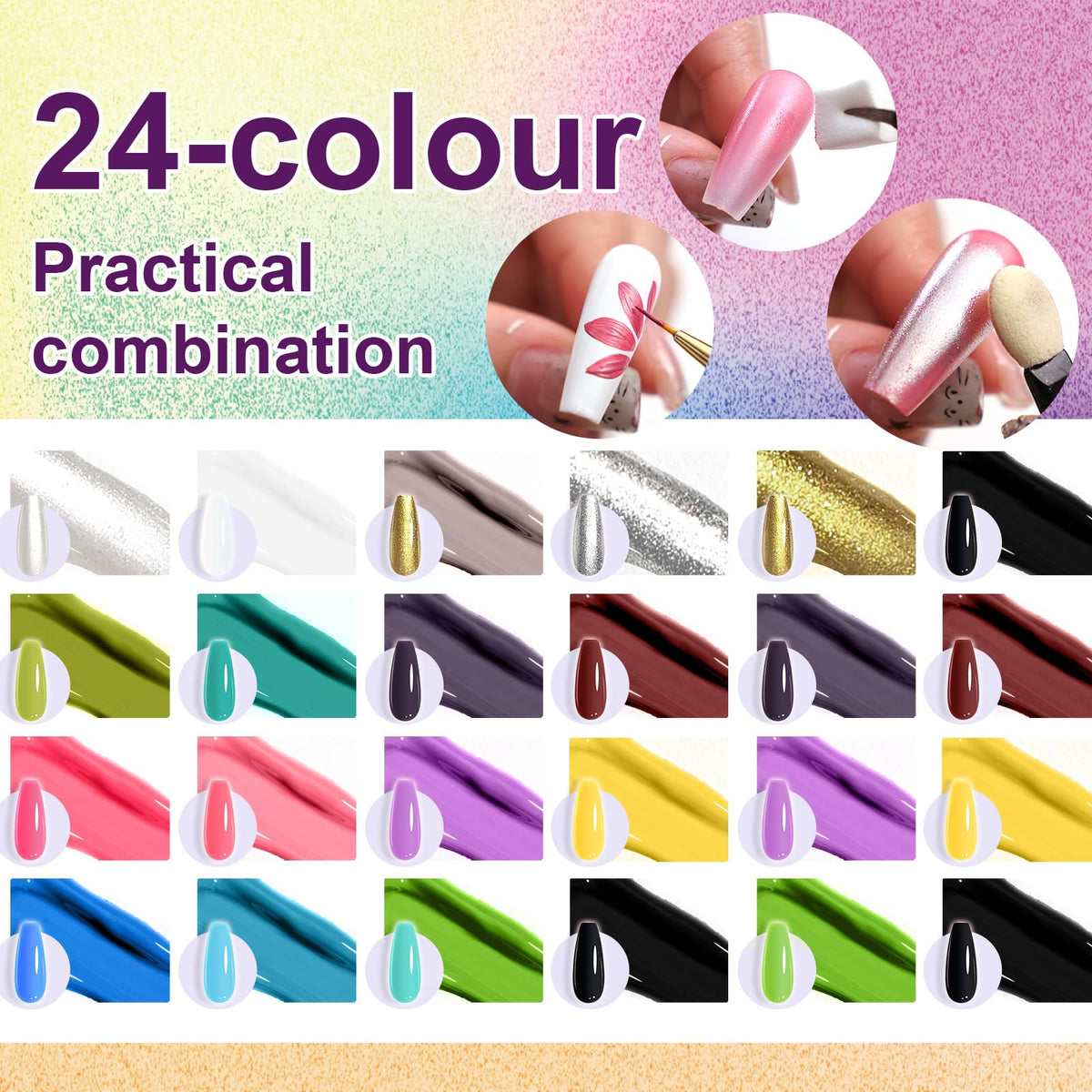 U-Shinein ombre demo on nail tips showing smooth gradient result benefit