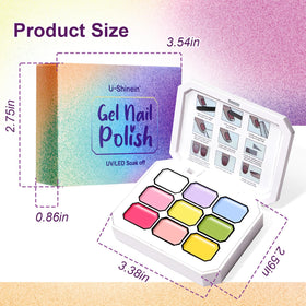 U-Shinein size comparison showing gel pot scale and portable kit advantage