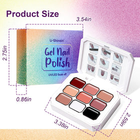 U-Shinein size scale with hand showing compact kit portability and salon-ready range