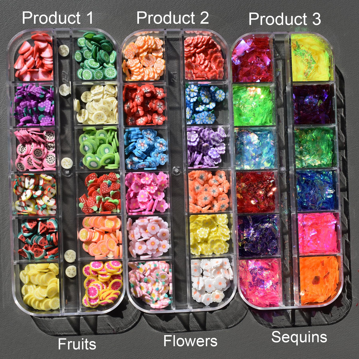 UARUOGP fruit slices closeup displaying tiny varied shapes for playful nails