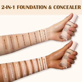 UCANBE angled brush applicator close-up for precise concealing and easy blending