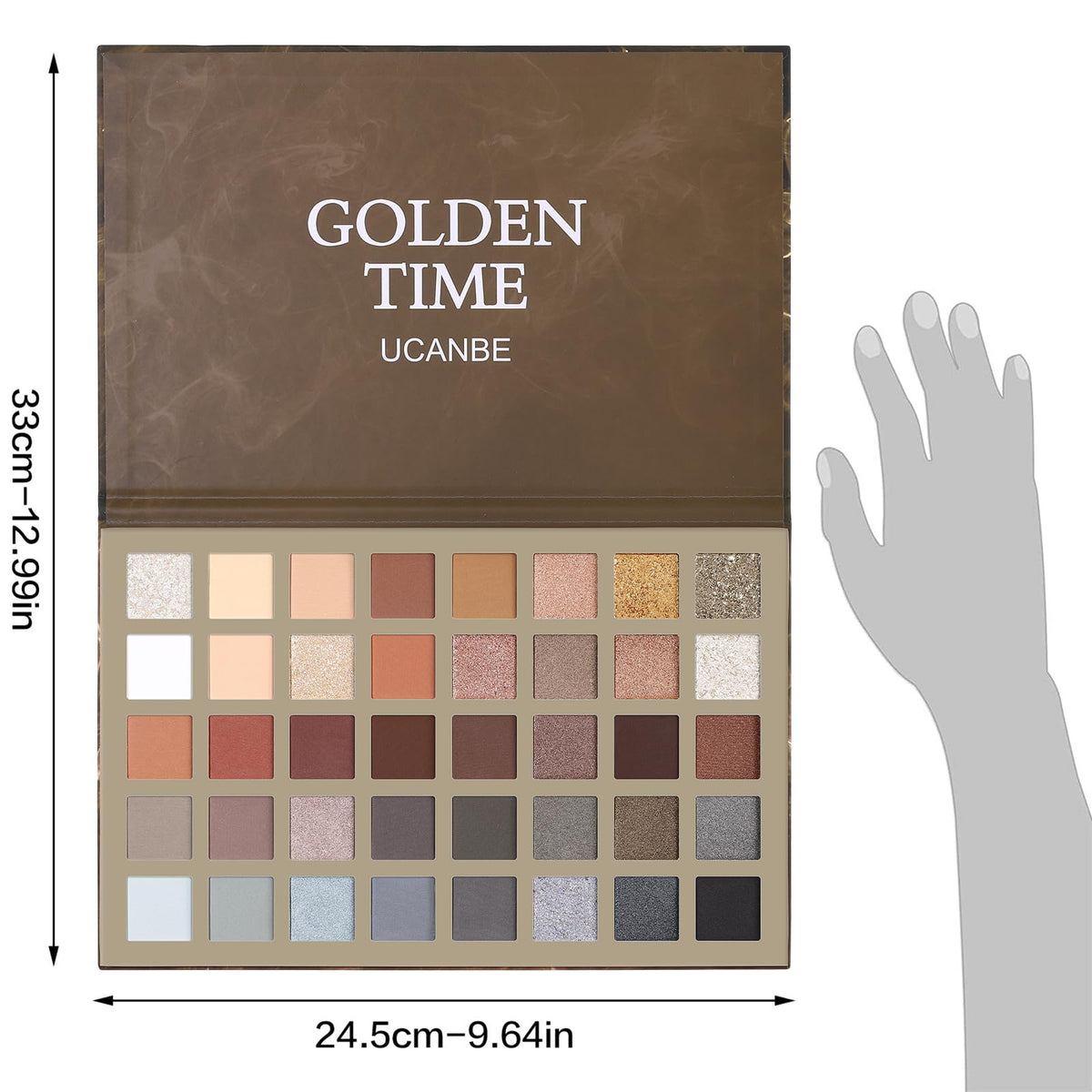 UCANBE eye application showcasing blended matte crease and shimmering lid highlight