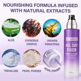 UCANBE bottle held in hand to show 6.7 fl oz size for lasting use