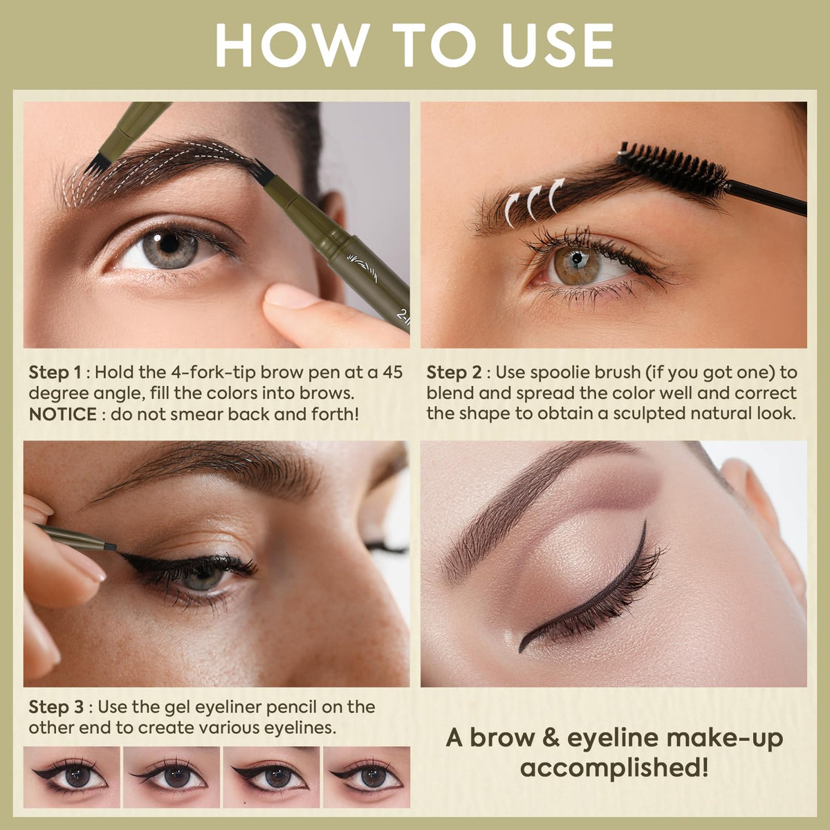 UCANBE eyebrow strokes demonstration blending natural hairs for fuller brows