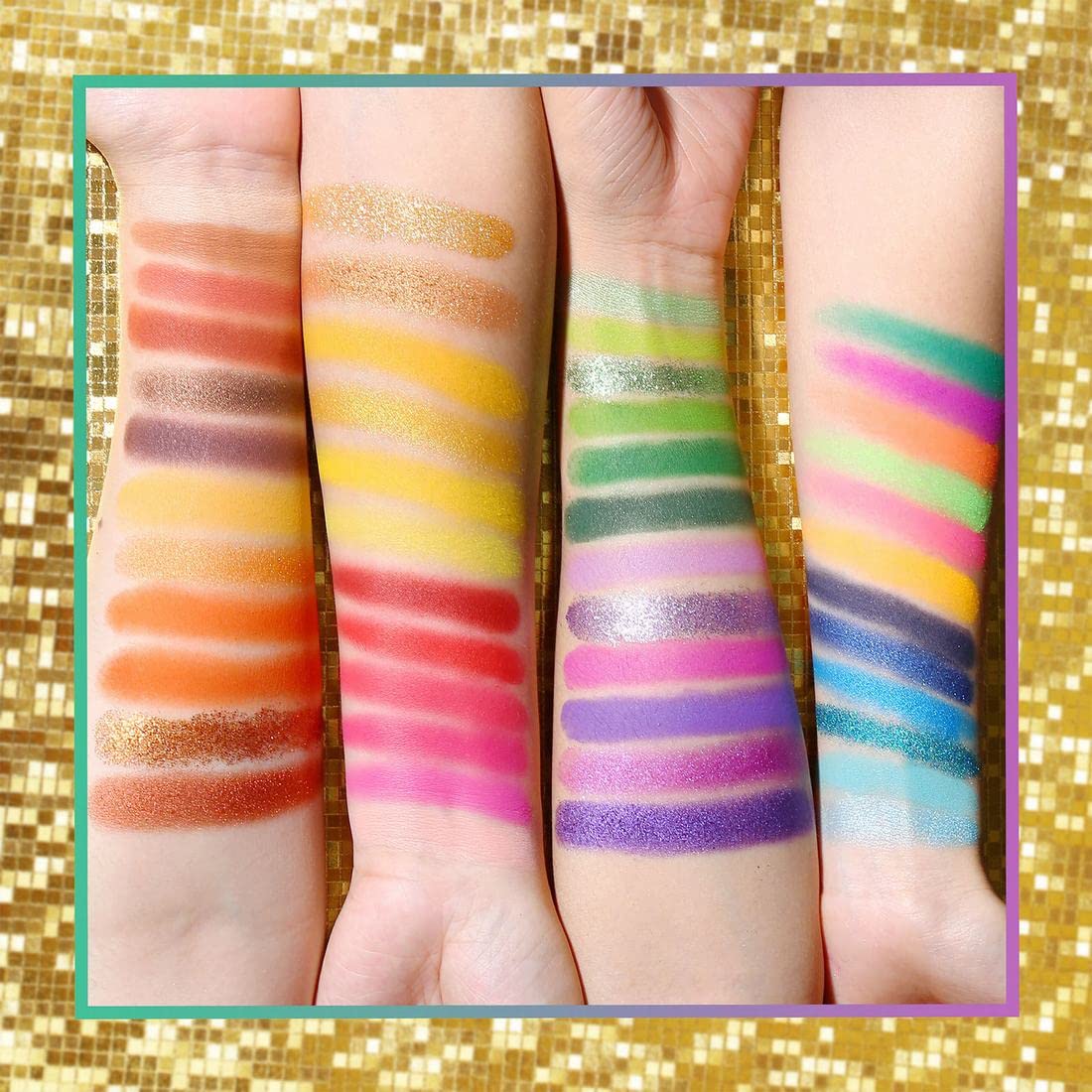 UCANBE close-up of matte swatches demonstrating smooth blendability and true payoff