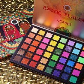 UCANBE open palette overhead view showing all 48 shades for versatile makeup options