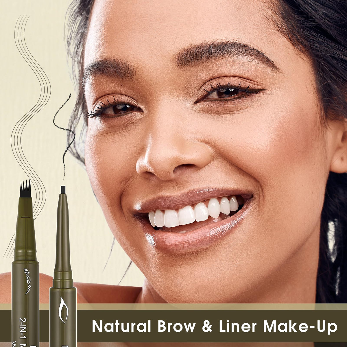UCANBE eyeliner creating smoky eye in lifestyle setting for dramatic definition