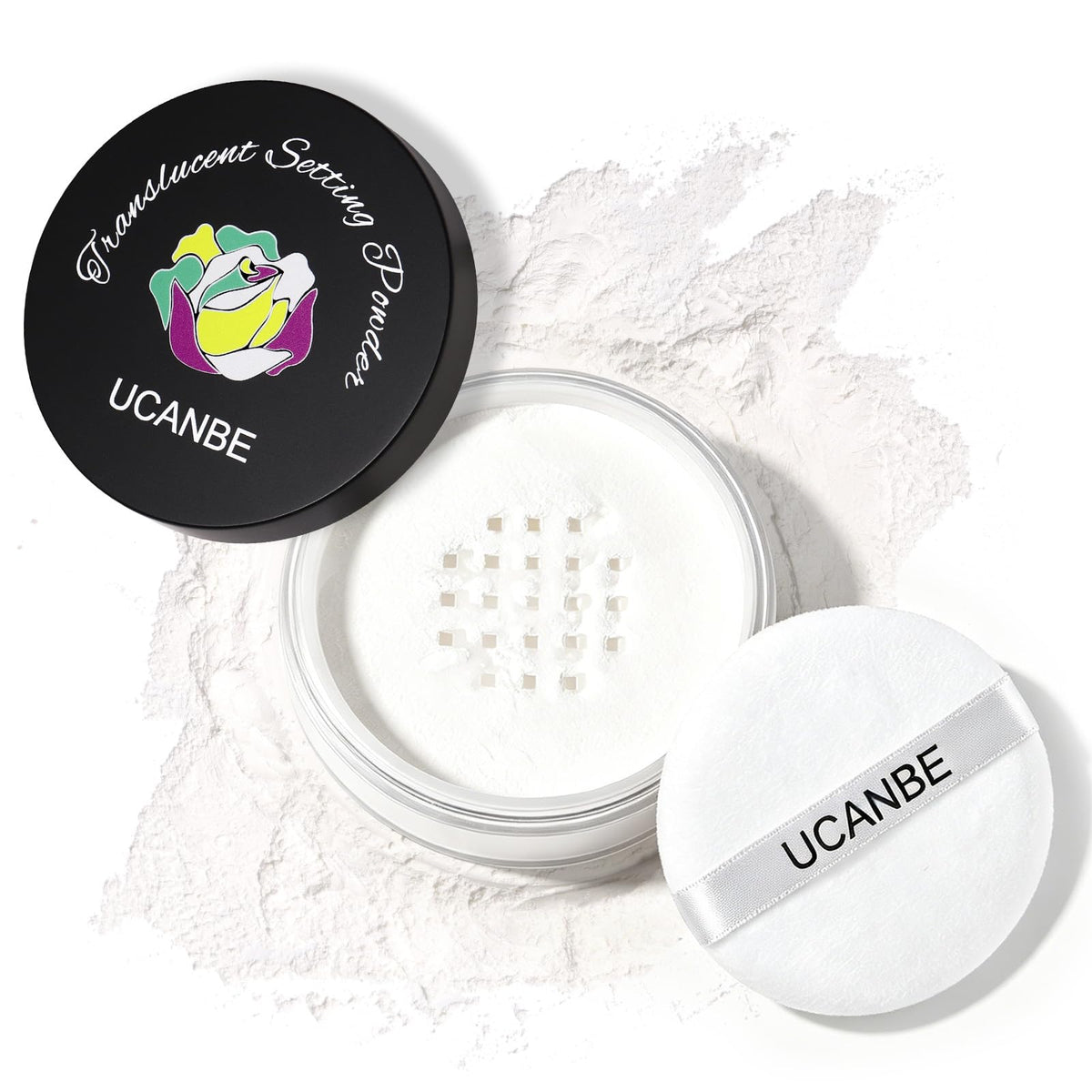 UCANBE front jar showing product label and benefit of long-lasting matte finish