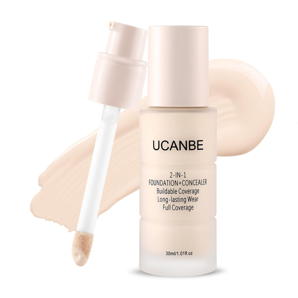 UCANBE front packaging showing shade 01 Fair Ivory and benefits