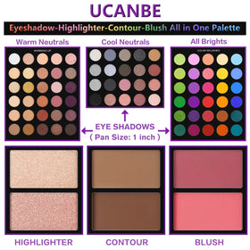 UCANBE glitter pan detail illustrating sparkle payoff for glam looks