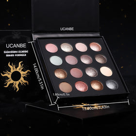 UCANBE applied evening eye look showing long-lasting, crease-resistant finish