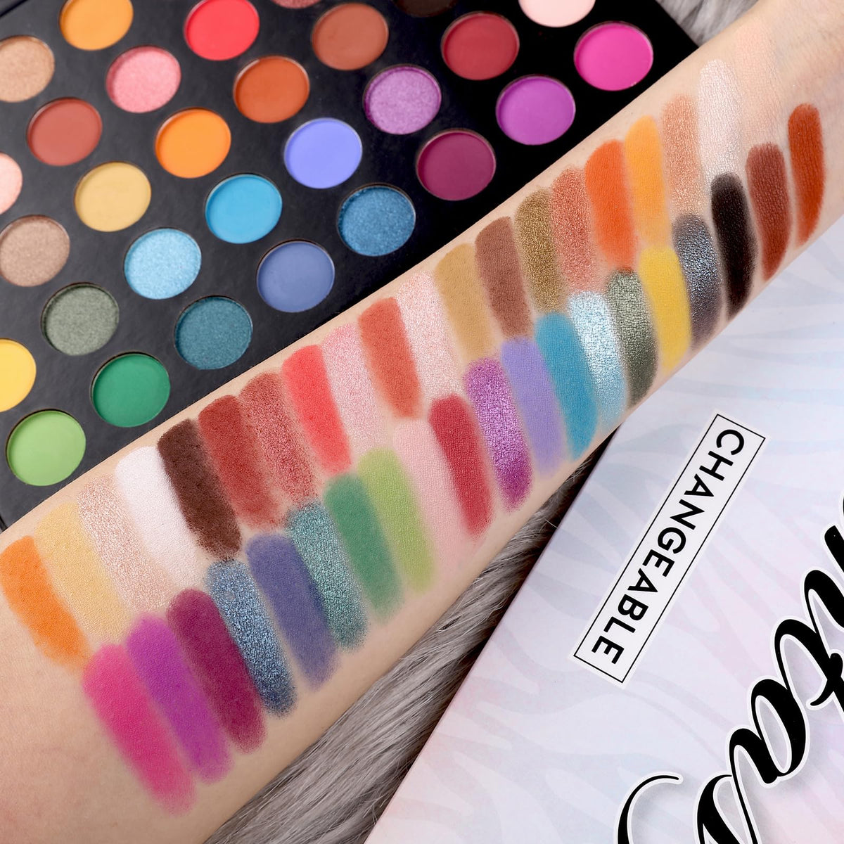 UCANBE close-up of matte shades showing smooth blendable texture for seamless transitions