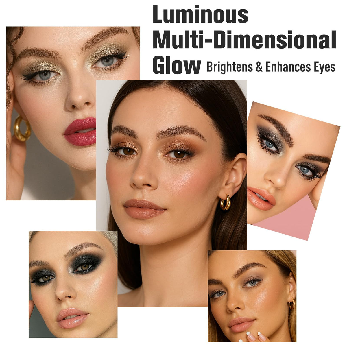 UCANBE metallic shimmer swatches demonstrating high-shine reflective payoff