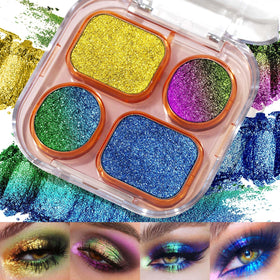 UCANBE front packaging view showing four chameleon multichrome pans and compact acrylic case for travel