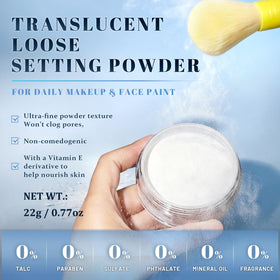 UCANBE open jar with puff demonstrating easy application and quick touch-ups